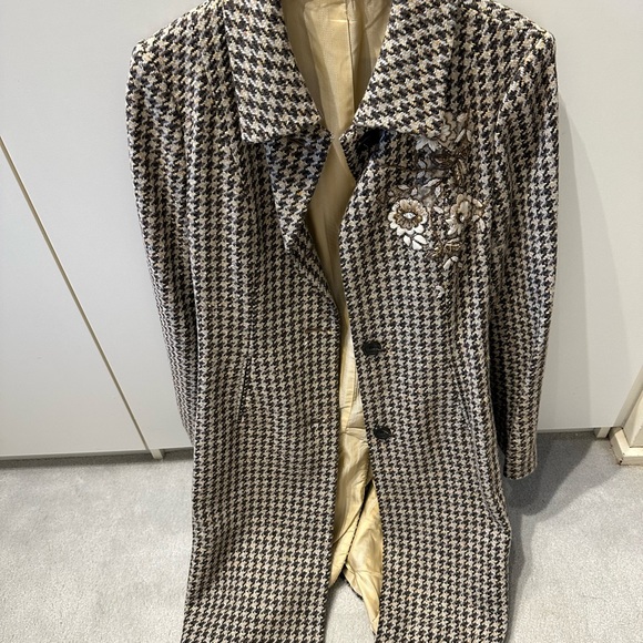 Express Design Studio Patterned Peacoat. Size L. - Picture 4 of 5